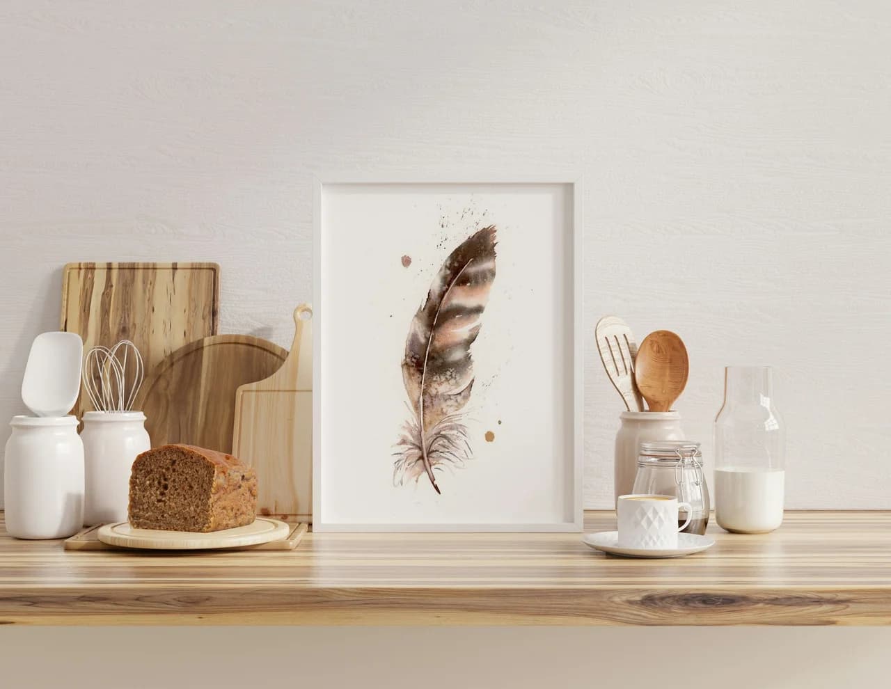 Hawk shown in a room setting