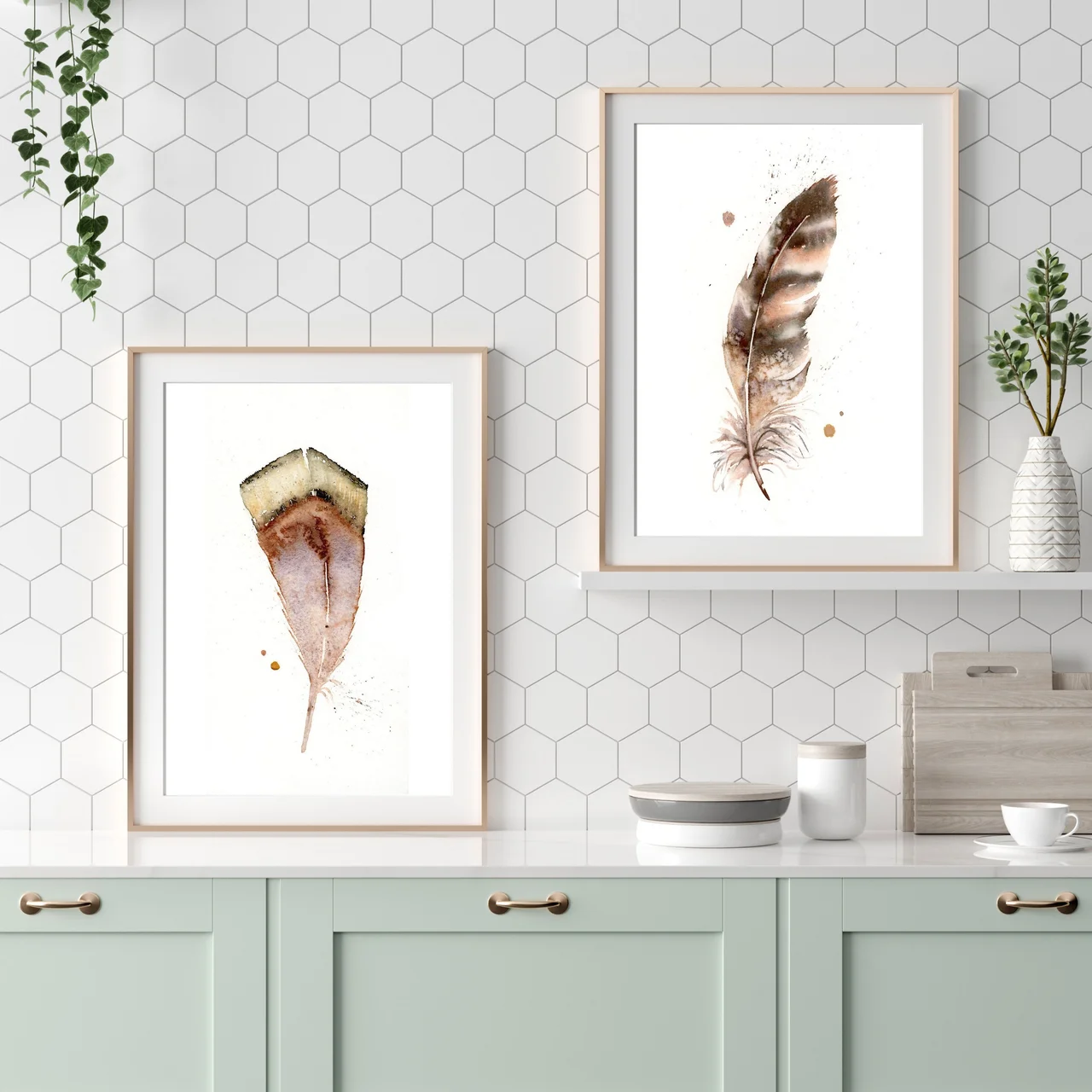 Hawk shown in a room setting