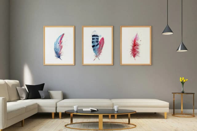 Ostrich shown in a room setting