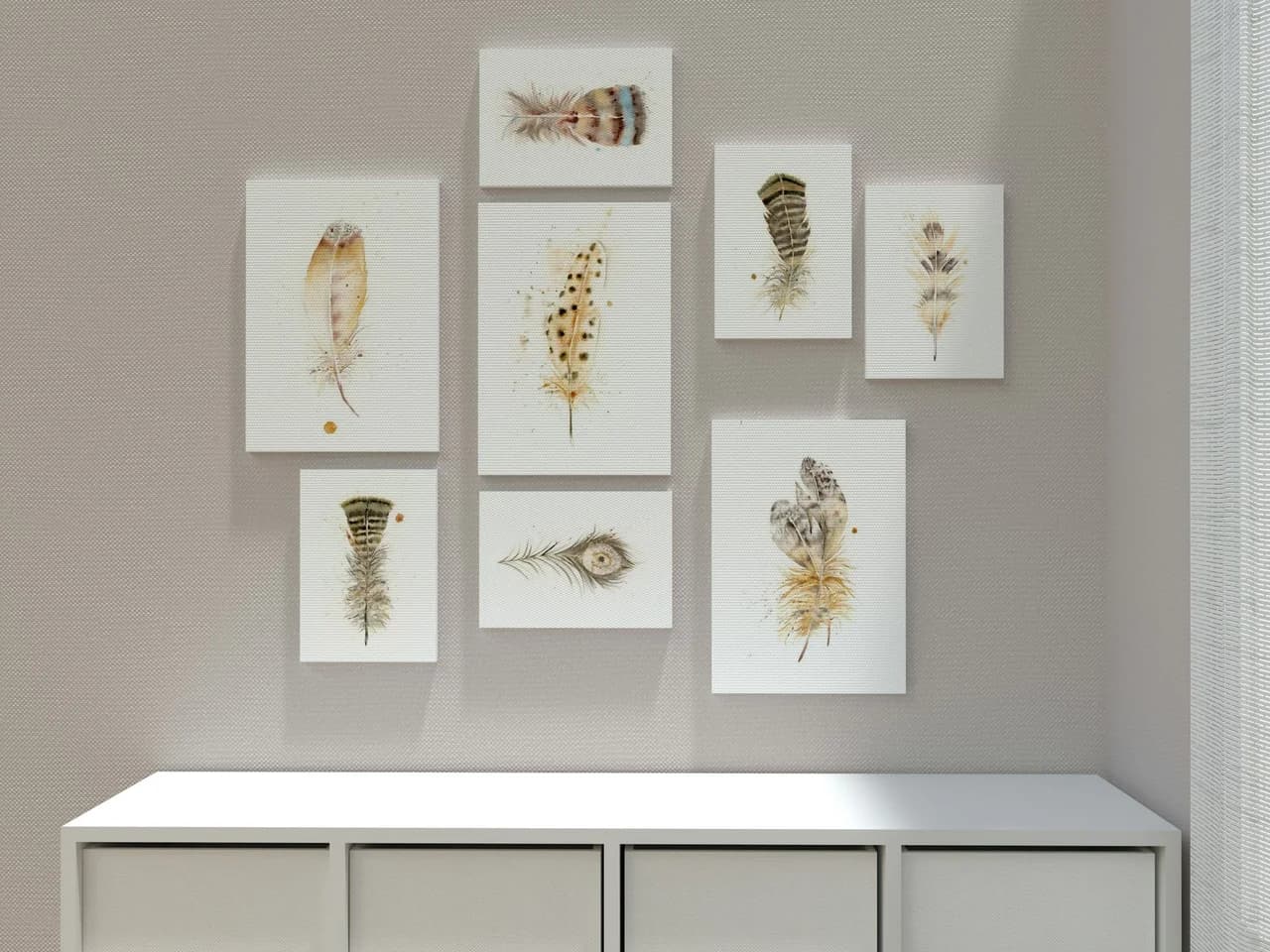 Owl shown in a room setting