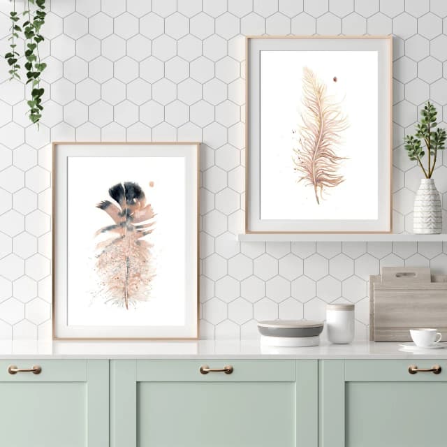 Ostrich shown in a room setting