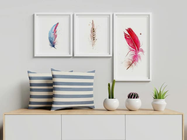 Cardinal shown in a room setting