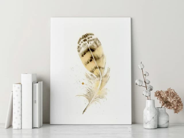 Owl shown in a room setting