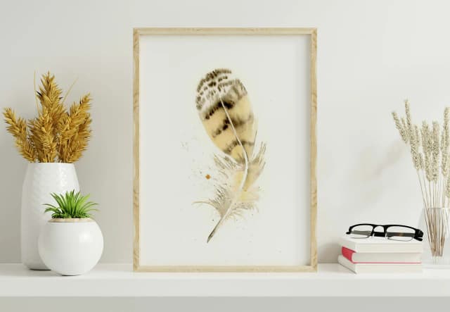 Owl shown in a room setting