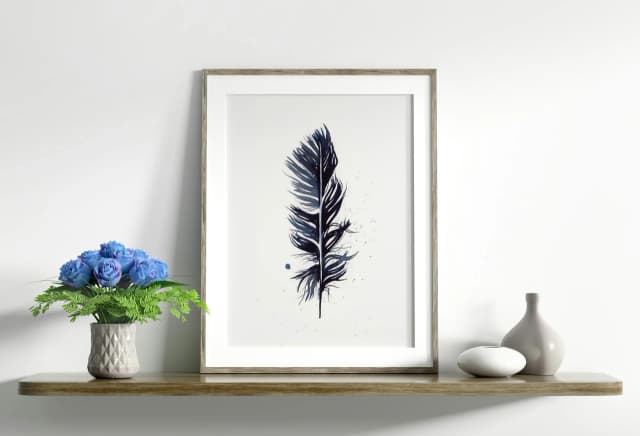 Crow shown in a room setting