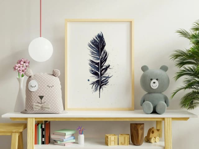 Crow shown in a room setting