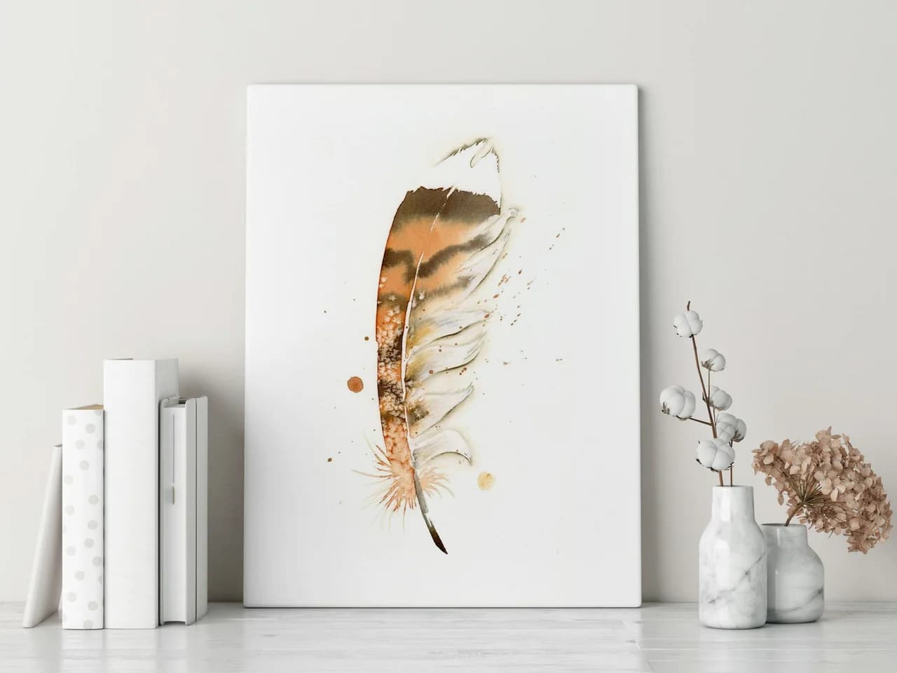 Red Tailed Hawk shown in a room setting