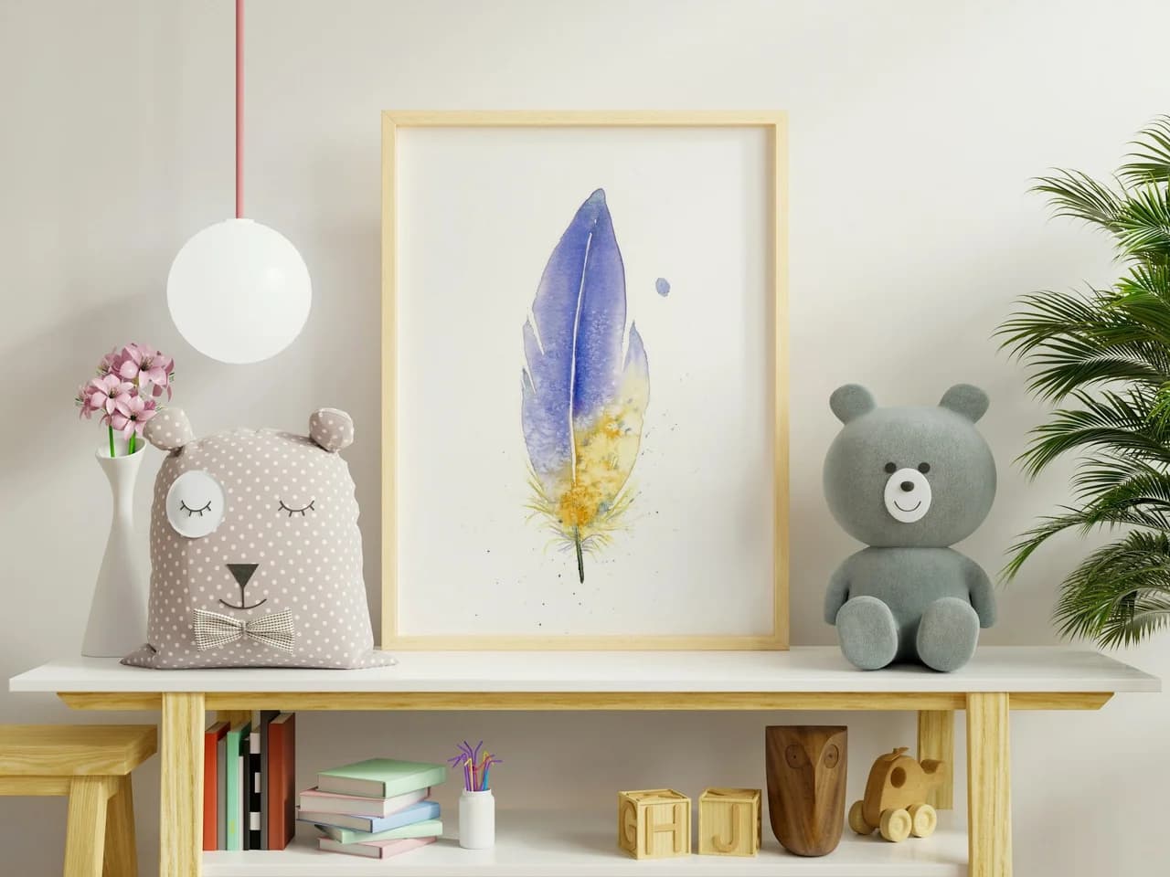 Aster Flower shown in a room setting