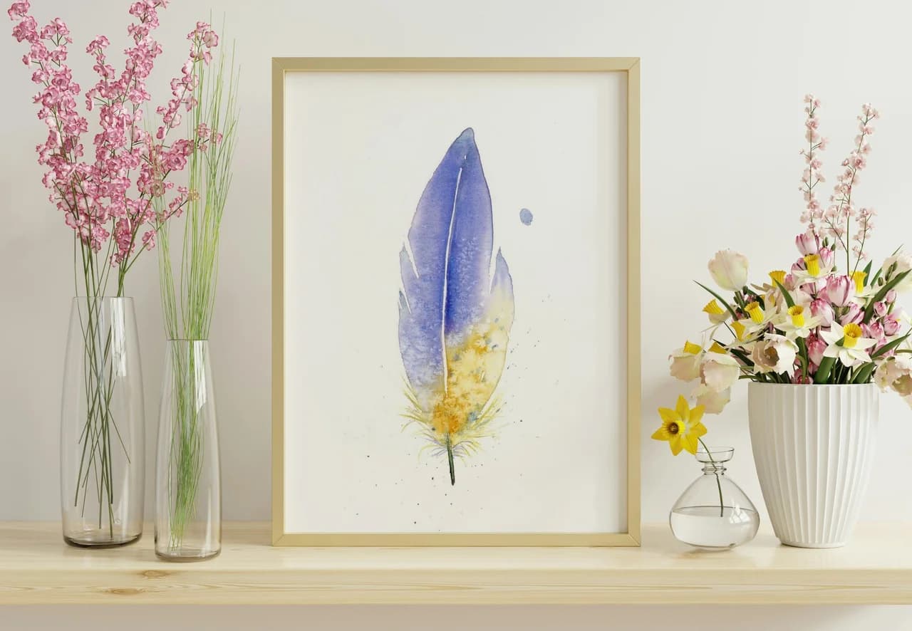 Aster Flower shown in a room setting