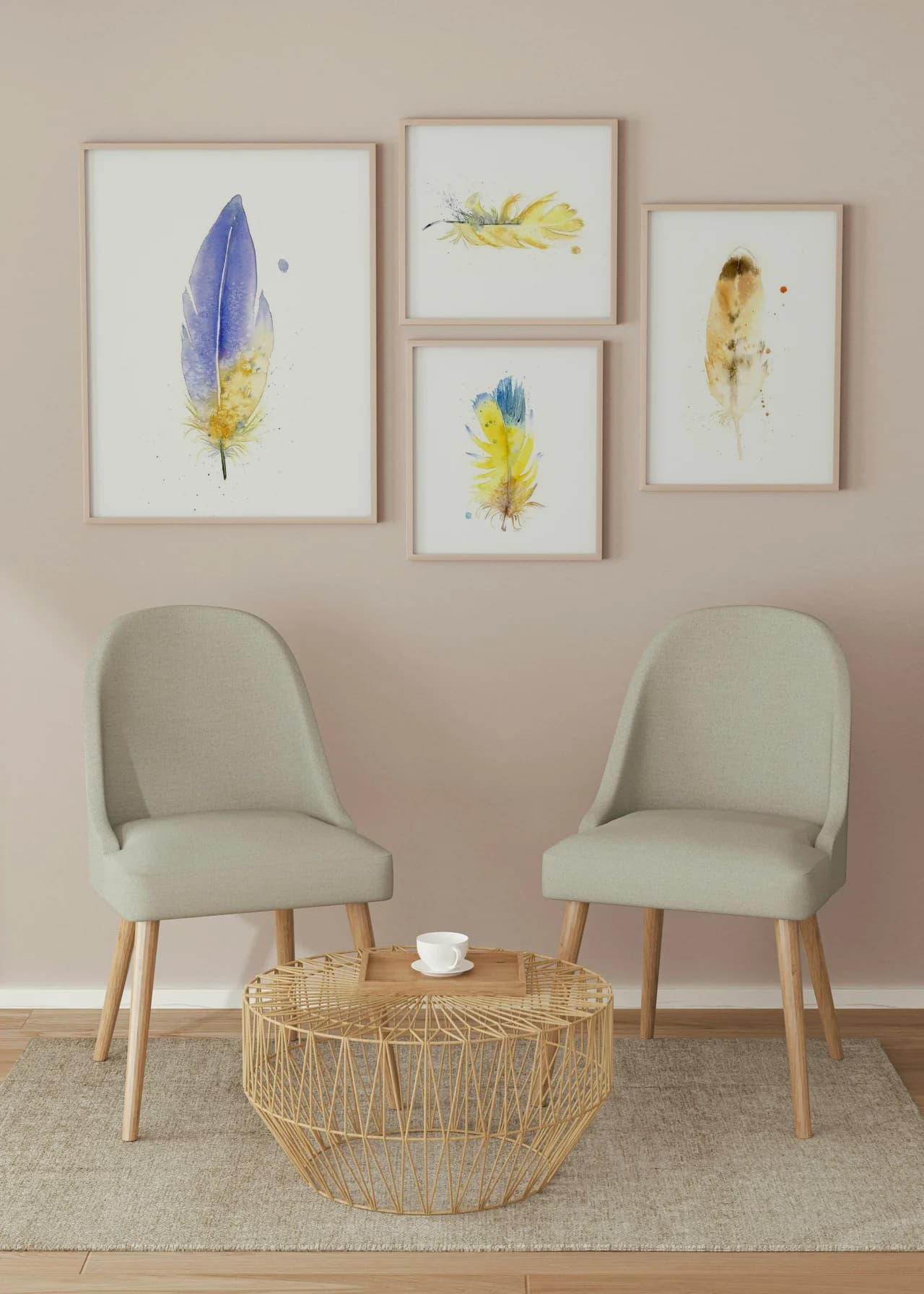 Aster Flower shown in a room setting