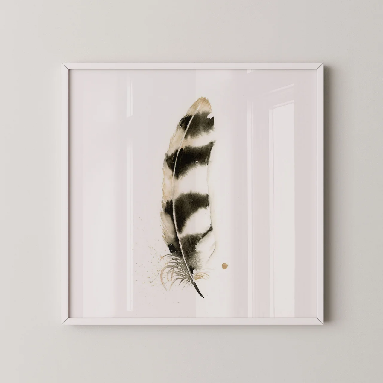 Barred Owl shown in a room setting