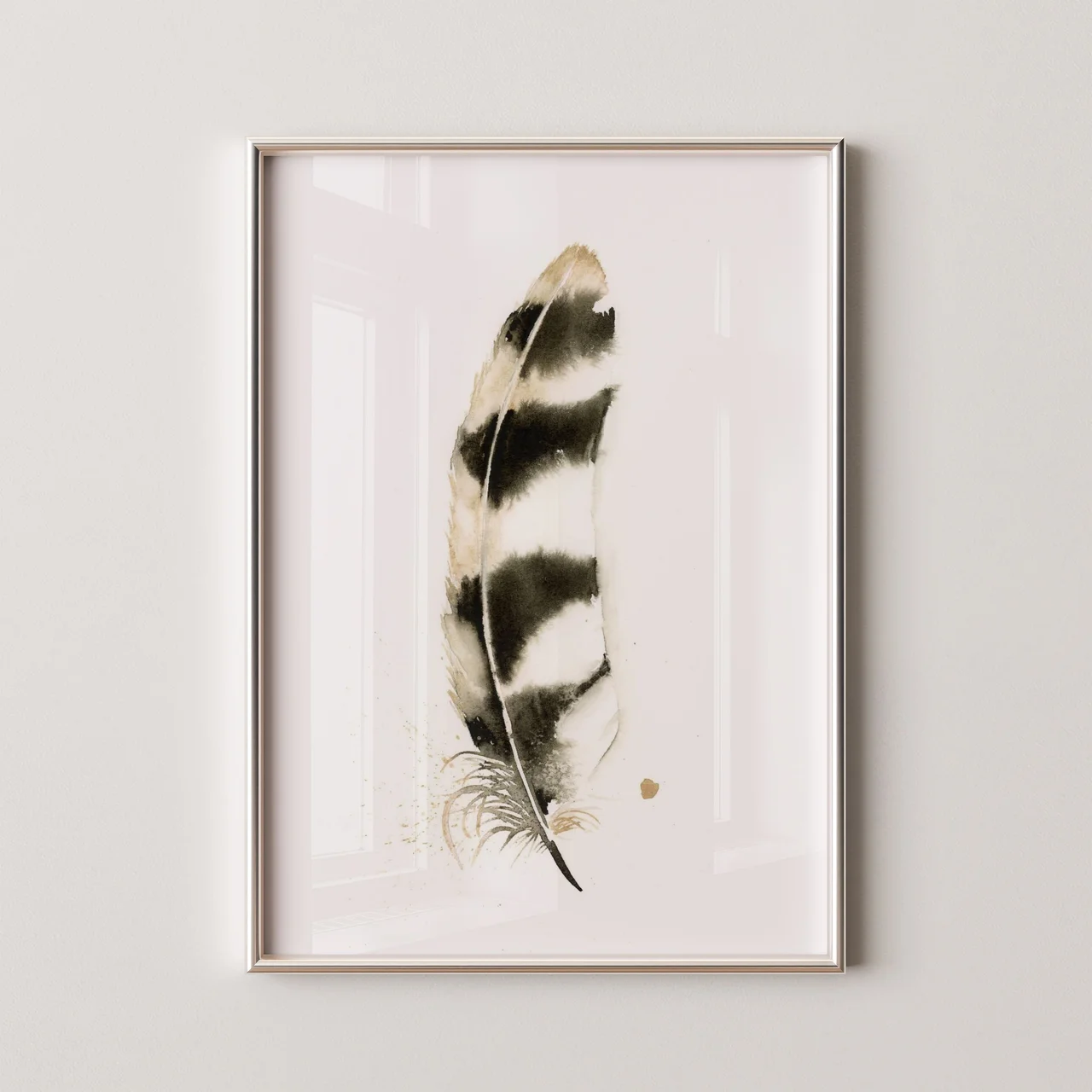 Barred Owl shown in a room setting