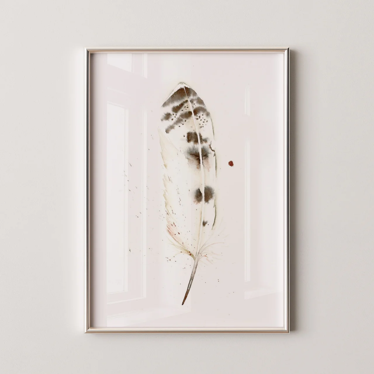 Snowy Owl shown in a room setting