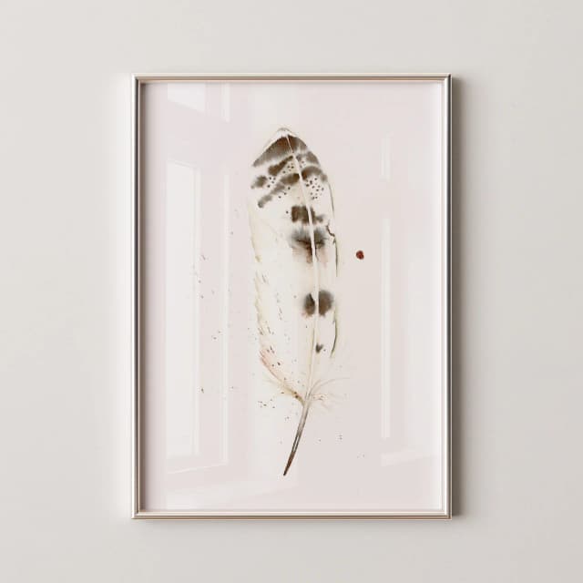 Snowy Owl shown in a room setting