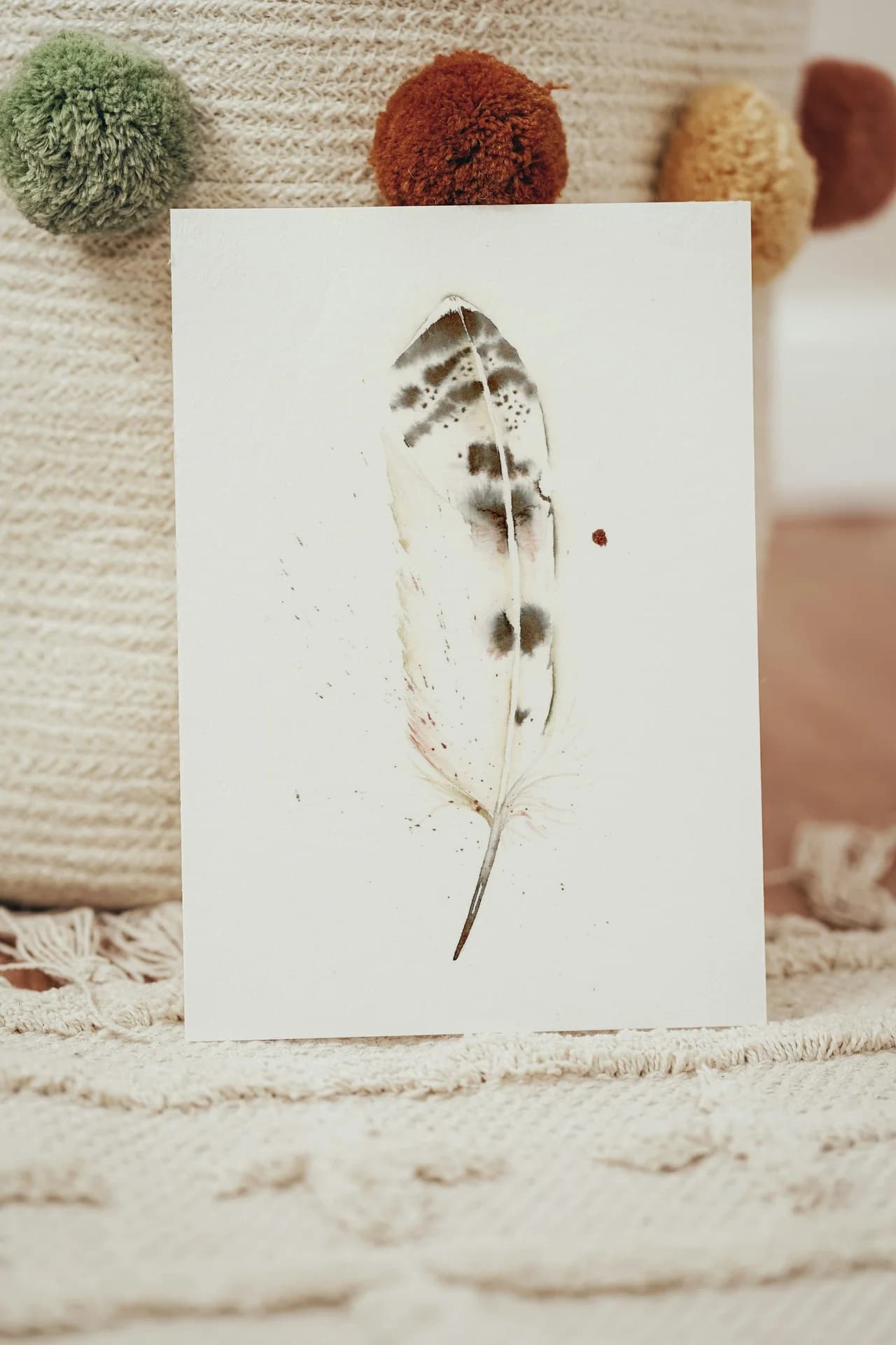Snowy Owl shown in a room setting