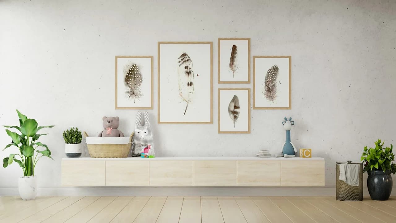 Snowy Owl shown in a room setting