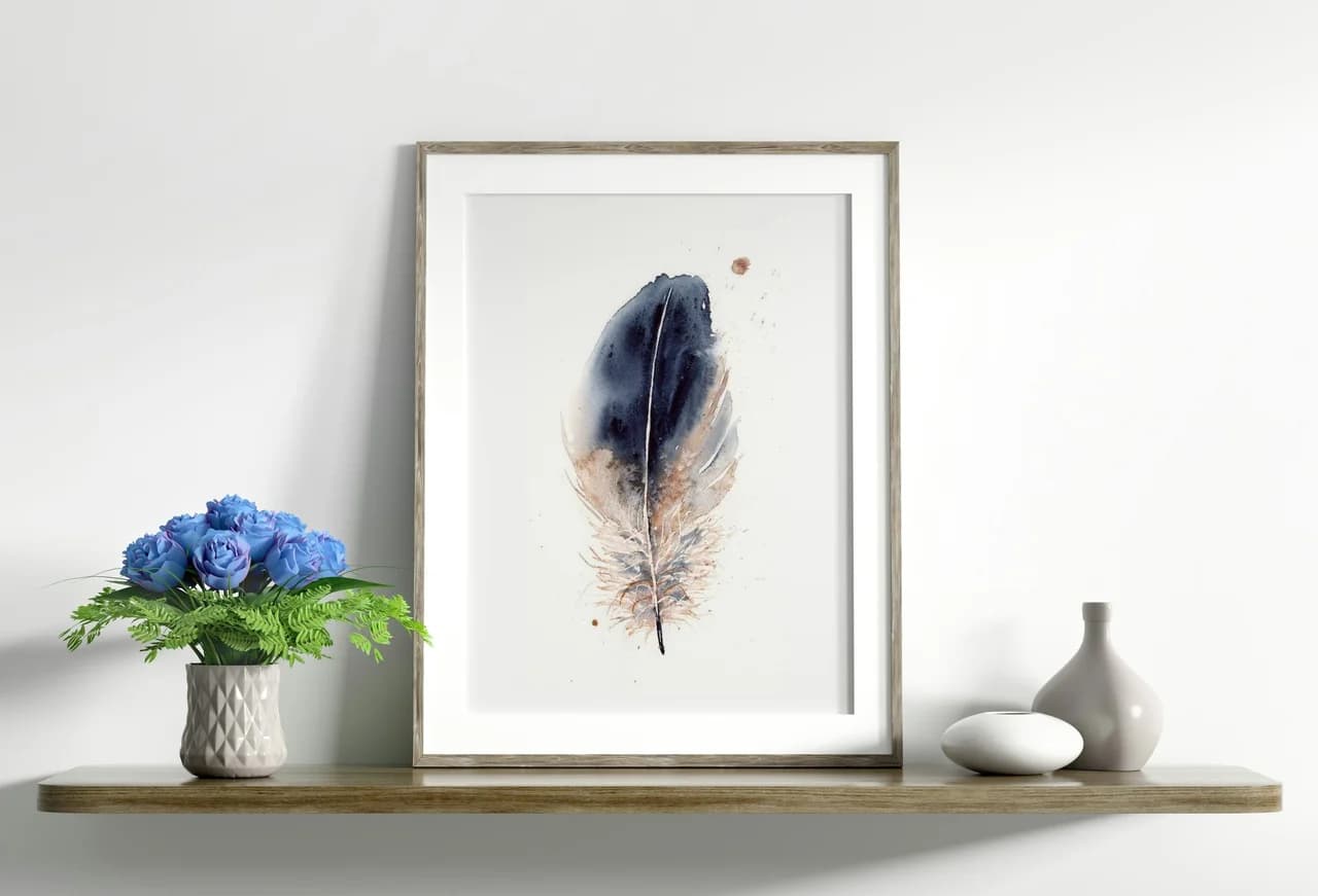 Cooper's Hawk shown in a room setting