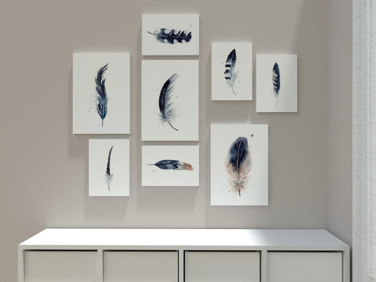 Cooper's Hawk shown in a room setting