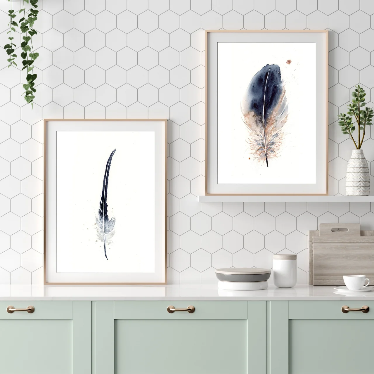 Cooper's Hawk shown in a room setting