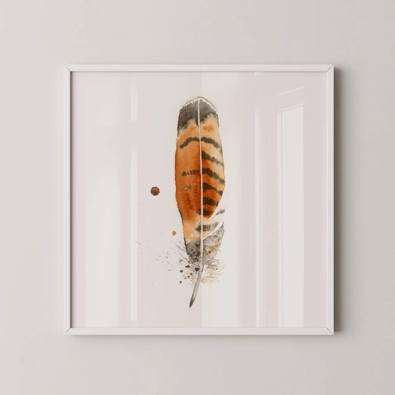 Red-tail Hawk shown in a room setting
