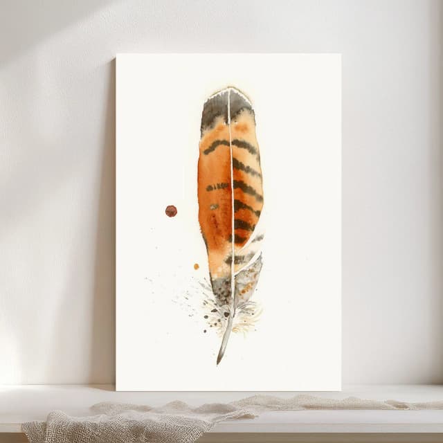 Red-tail Hawk shown in a room setting