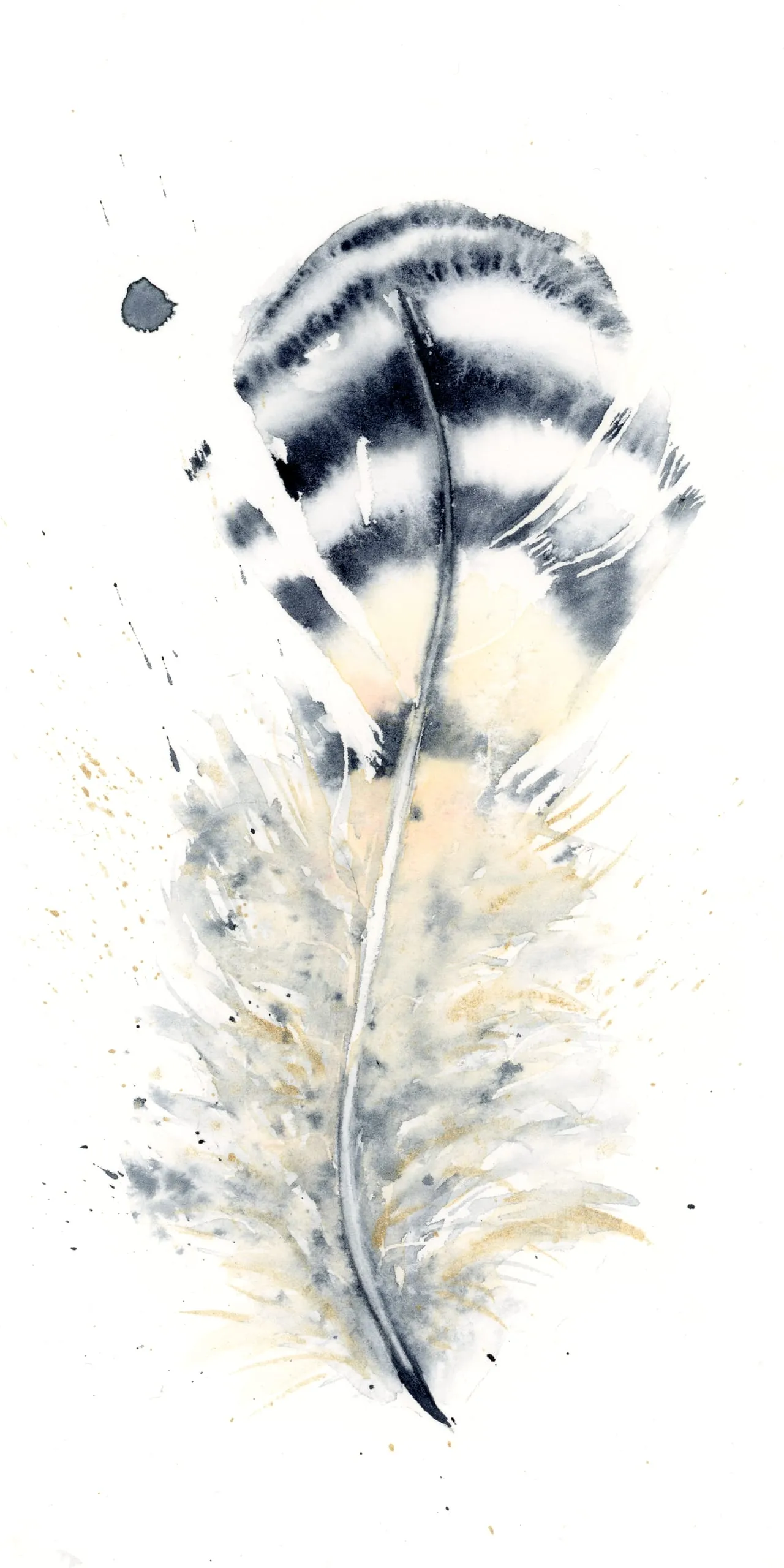 Great Horned Owl — watercolor by Shayna Larsen