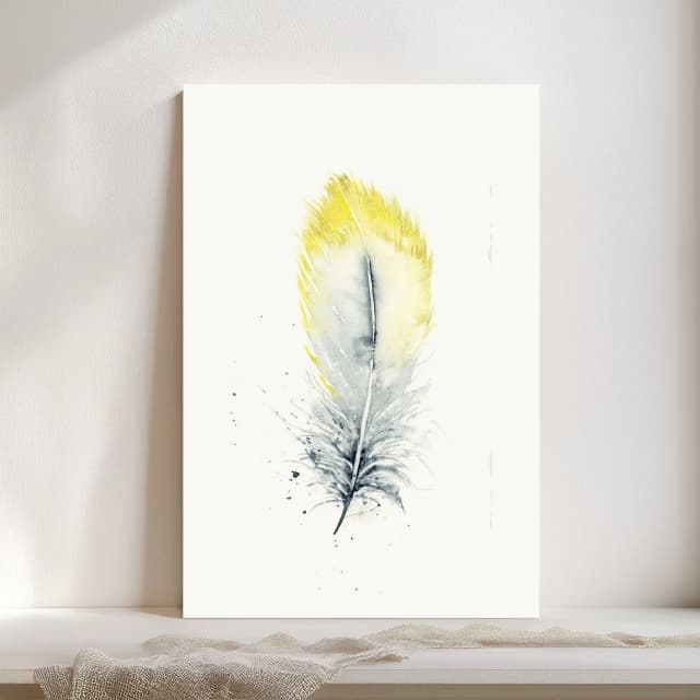 Goldfinch shown in a room setting