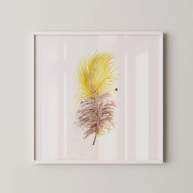 Goldfinch shown in a room setting