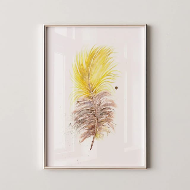Goldfinch shown in a room setting