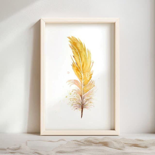 Goldfinch shown in a room setting