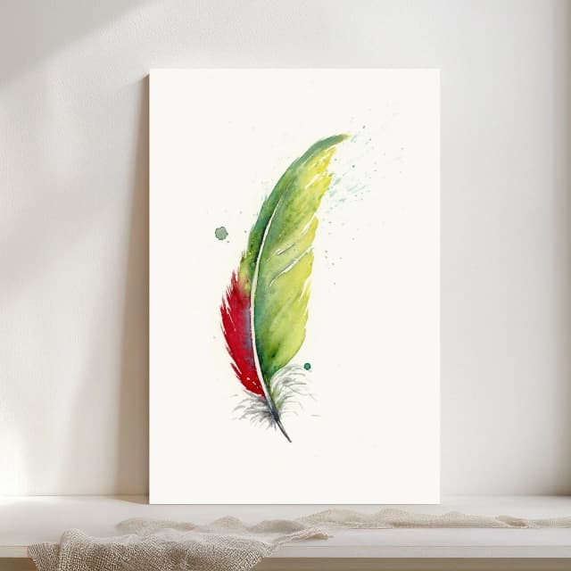 Parakeet shown in a room setting