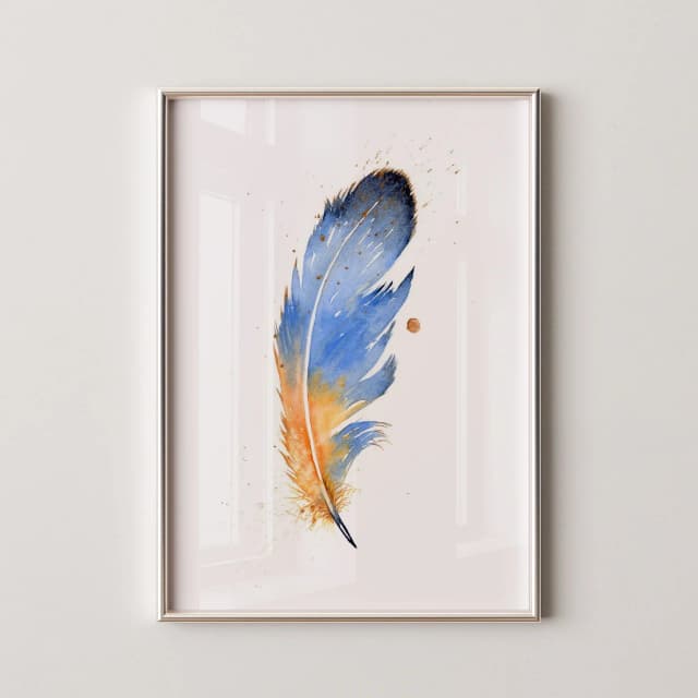 Bluebird shown in a room setting
