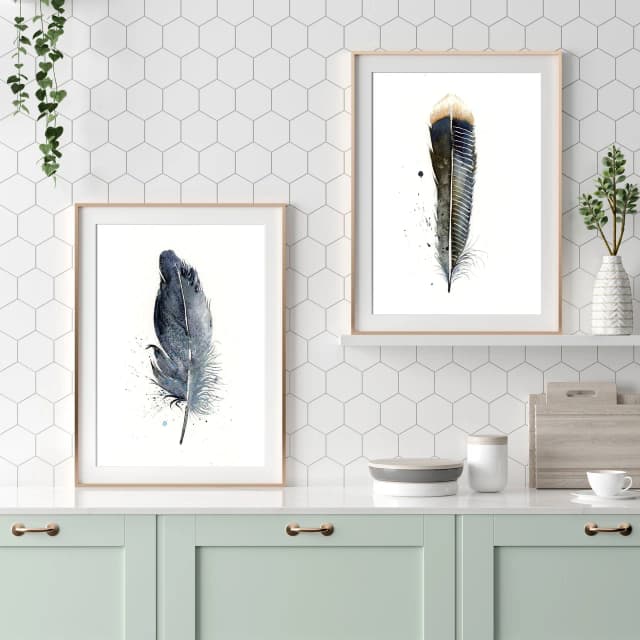 Anhinga shown in a room setting