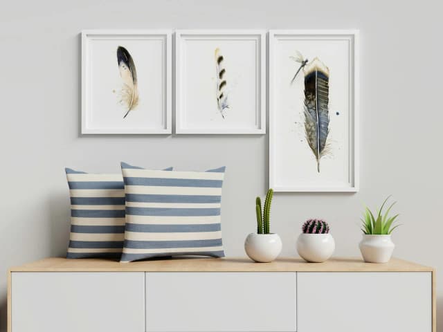Anhinga shown in a room setting