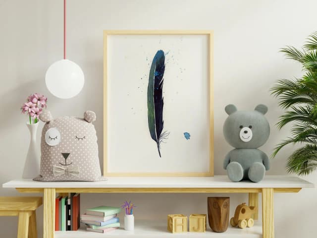 Magpie shown in a room setting