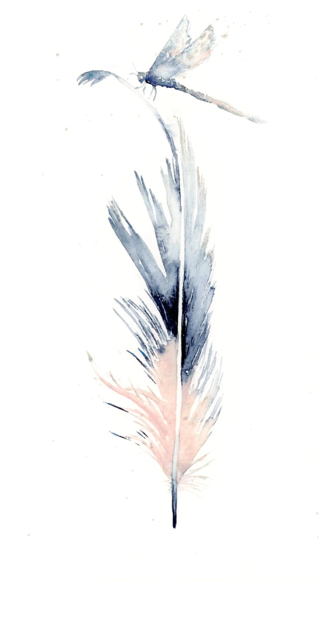 Great Blue Heron — watercolor by Shayna Larsen