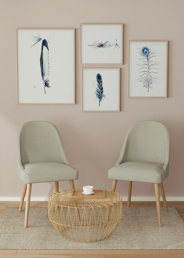 Magpie shown in a room setting