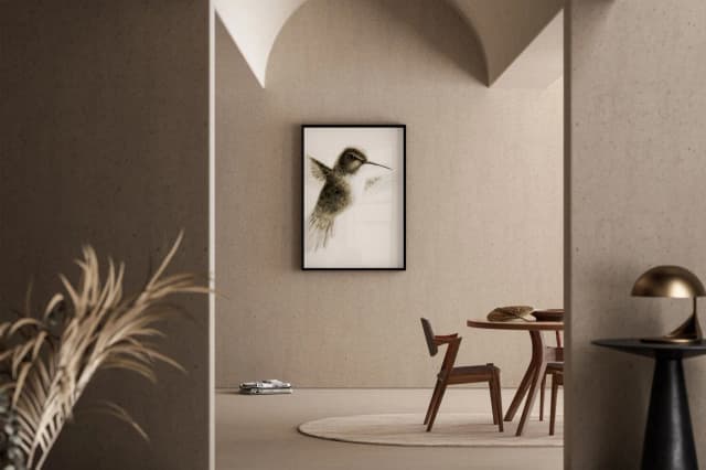 Hummingbird shown in a room setting