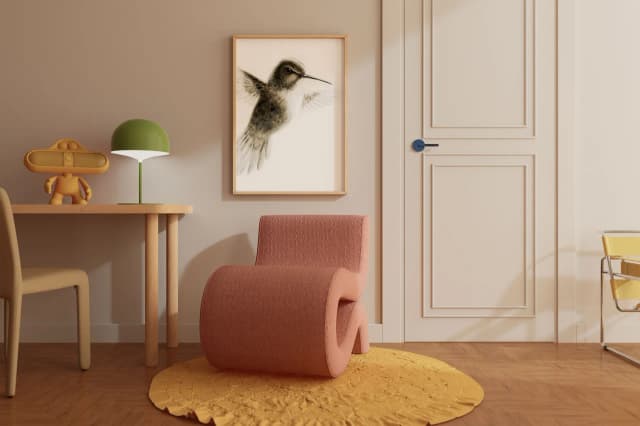 Hummingbird shown in a room setting