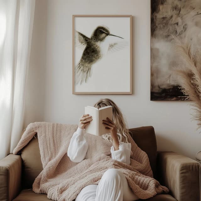 Hummingbird shown in a room setting