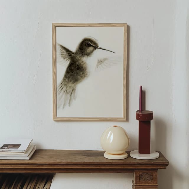 Hummingbird shown in a room setting