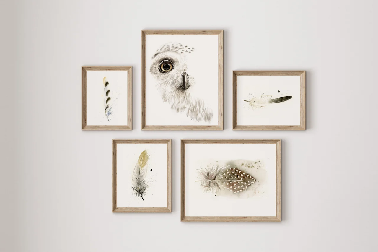 Snow Owl Gaze shown in a room setting