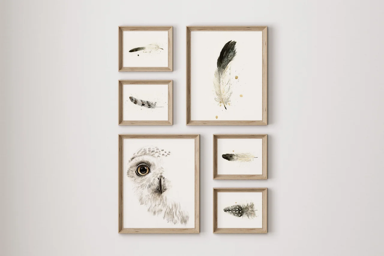 Snow Owl Gaze shown in a room setting
