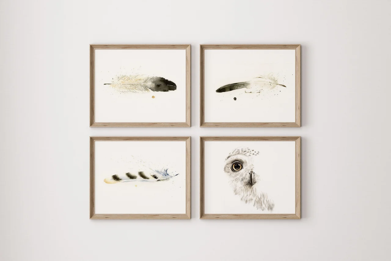 Snow Owl Gaze shown in a room setting