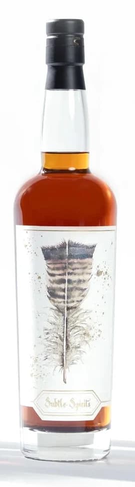 The Turkey bottle of A Collection of Rare Birds, its label the feather Shayna painted